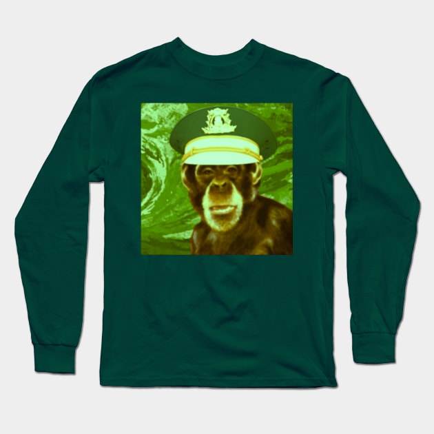 Monkey P and the Green Ape Long Sleeve T-Shirt by Dirty Red Hearts